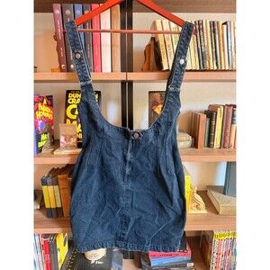 Vintage Filippo-Totti Denim Jumper Mini Dress Overall 90s Grunge 11/12 Y2K